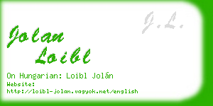 jolan loibl business card